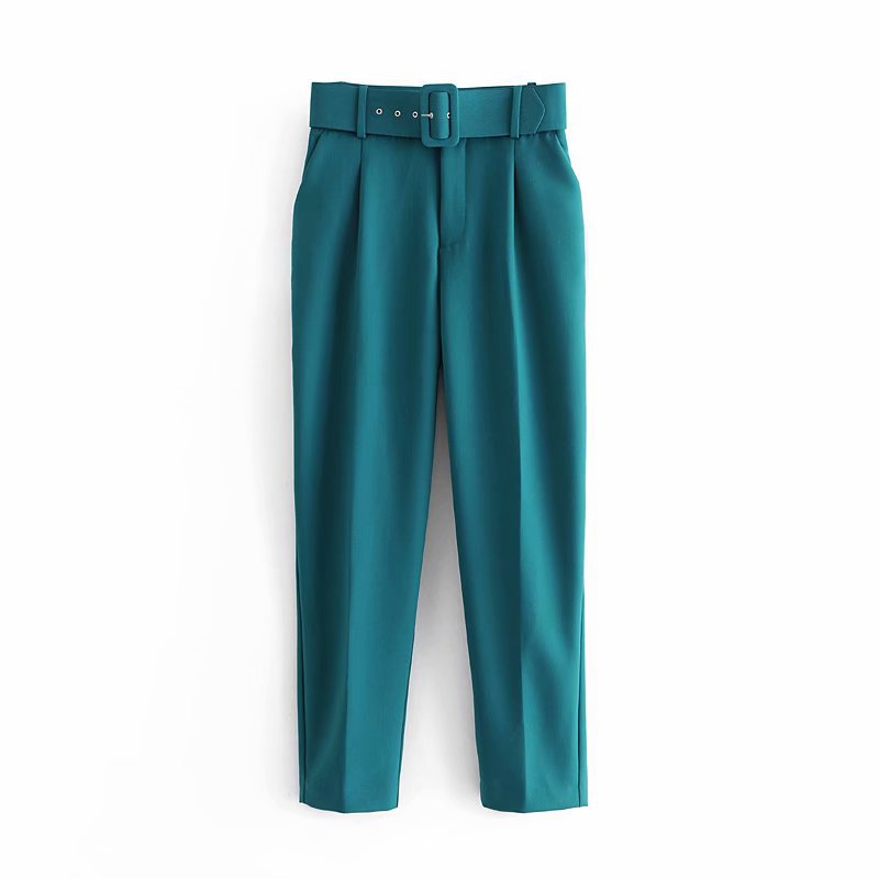 Summer New Style Simple And Fashionable Long Pants With Belt