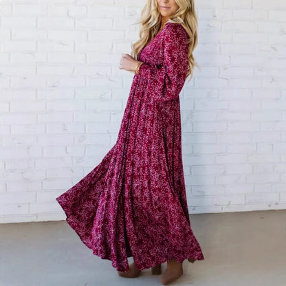 Women's V-neck Long-sleeve Waist-cinching Bodycon Dress