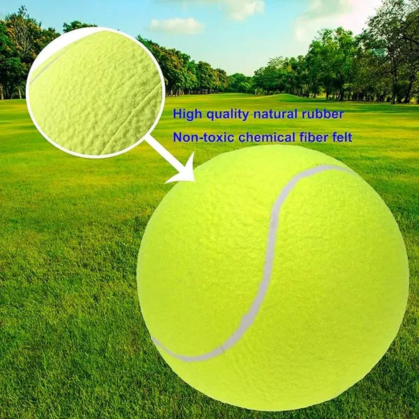 Big Tennis Ball For Dogs-9.5" Inflatable Giant Tennis Balls Large Pet Toys For Outdoor/Indoor Sports Oversize Dog Toy Ball For Small/Medium/Large Dogs Funny Gifts