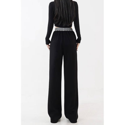 Women's AutumnWinter Fleece-Lined Loose Effortless-Style Sweatpants With A Slimming Effect For Pear-Shaped Figures