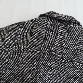 Medium Length Serrated Twill Overcoat Women's Clothes