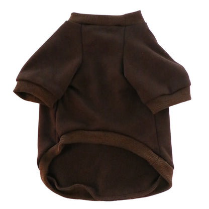 Pet Clothes Fleece-lined Thickened Solid Color Hoodie