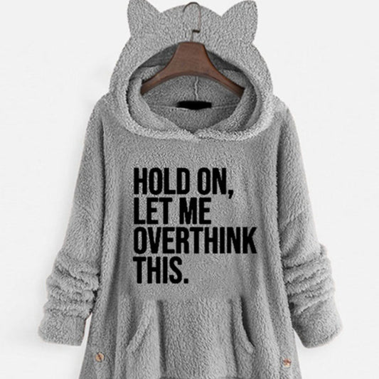 Hooded Long-sleeve Double-sided Fleece Women's Plus-size Coat