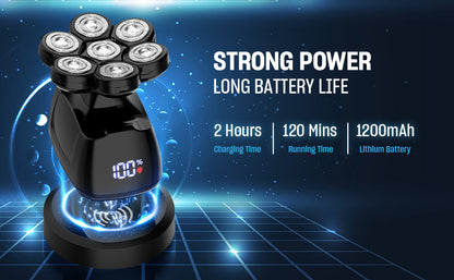 Sejoy Bald Men Hair Clippers Set Body Hair Shaving Machine Electric Head Shaver Facial Beard Trimmer Stainless Steel Blades