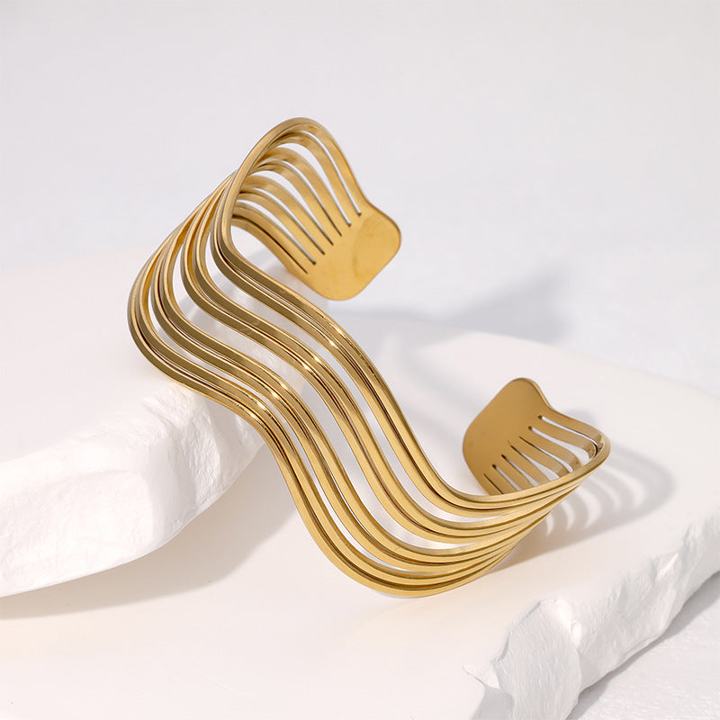 European And American Geometric Line Simple Cold Style Bracelet