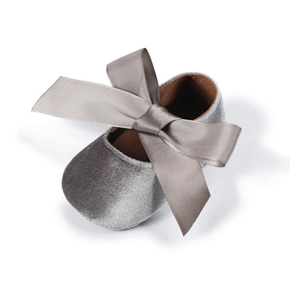 Charming Bowknot Princess Wedding Shoes for Youngsters - Soft Sole Mary Jane Flats, Lightweight Fabric Upper & Rubber Sole, All-Season Comfort, Ideal for Weddings and Special Occasions, Wedding Shoes for Brid