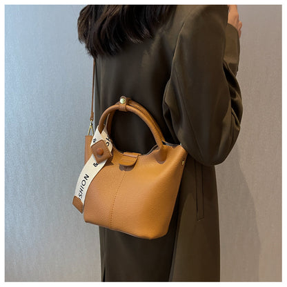 One-shoulder Crossbody Portable Bucket Bag