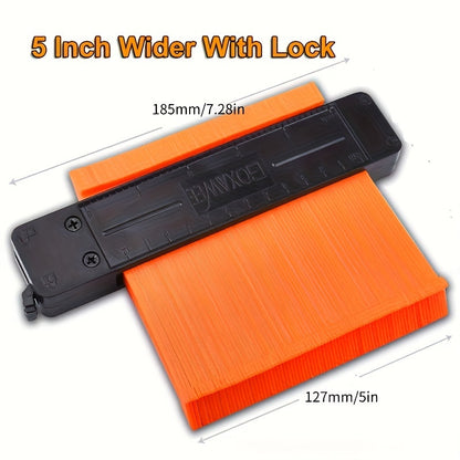 GOXAWEE Contour Gauge Profile Tool, 5Inch/10Inch Adjustable Lock, Precisely Copy Irregular Shape Duplicator For Flooring, Construction, Carpenter, DIY Handyman
