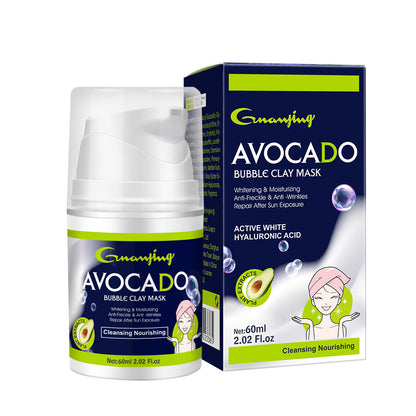 Avocado Bubble Oil Control Blackhead Removal Clean Pores Clay Mask
