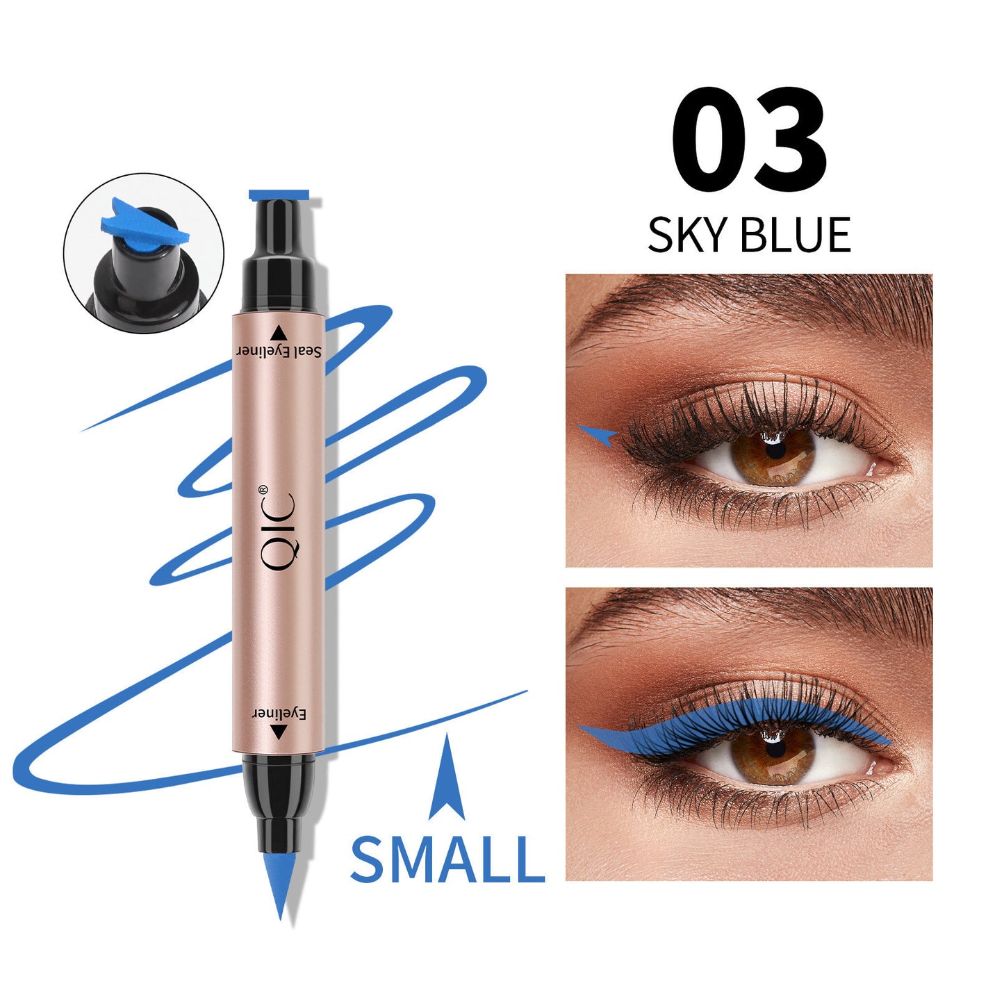 Color Stamp Double-ended Delta Wing Eyeliner