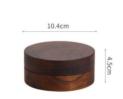 Wooden Trendy Unique Black Walnut Ashtray With Lid