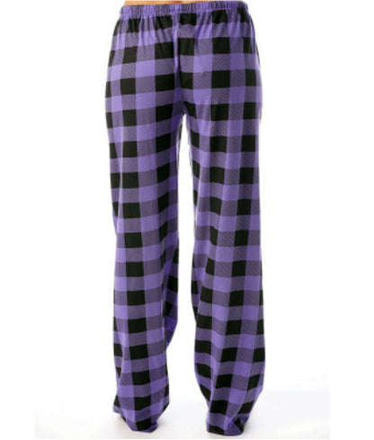 Women's Stretch Plaid Casual Pants With Pockets