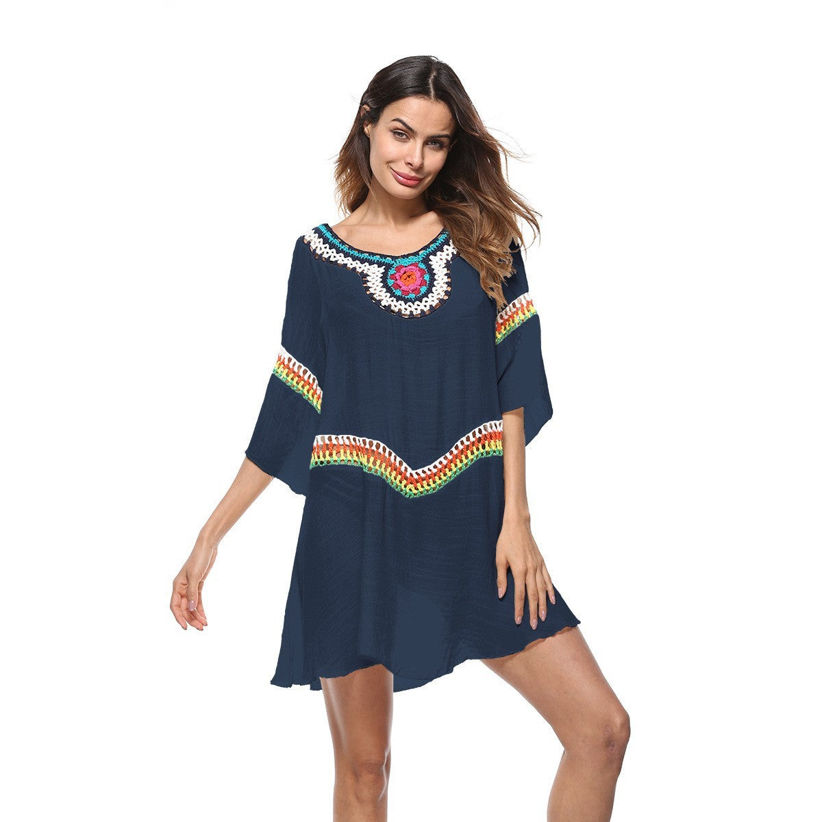 Crocheted Ethnic Style Sun Protection Clothing
