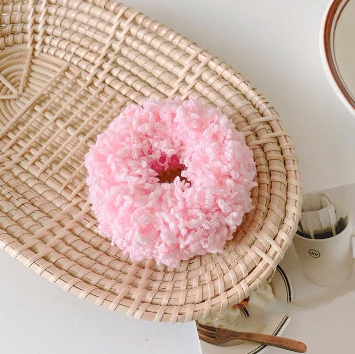 Leuchtender Haarkreis Plüschkopf Seil Dame