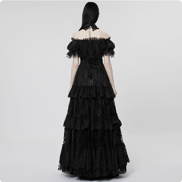 Victoria's Gorgeous Flocked Lace Maxi Dress