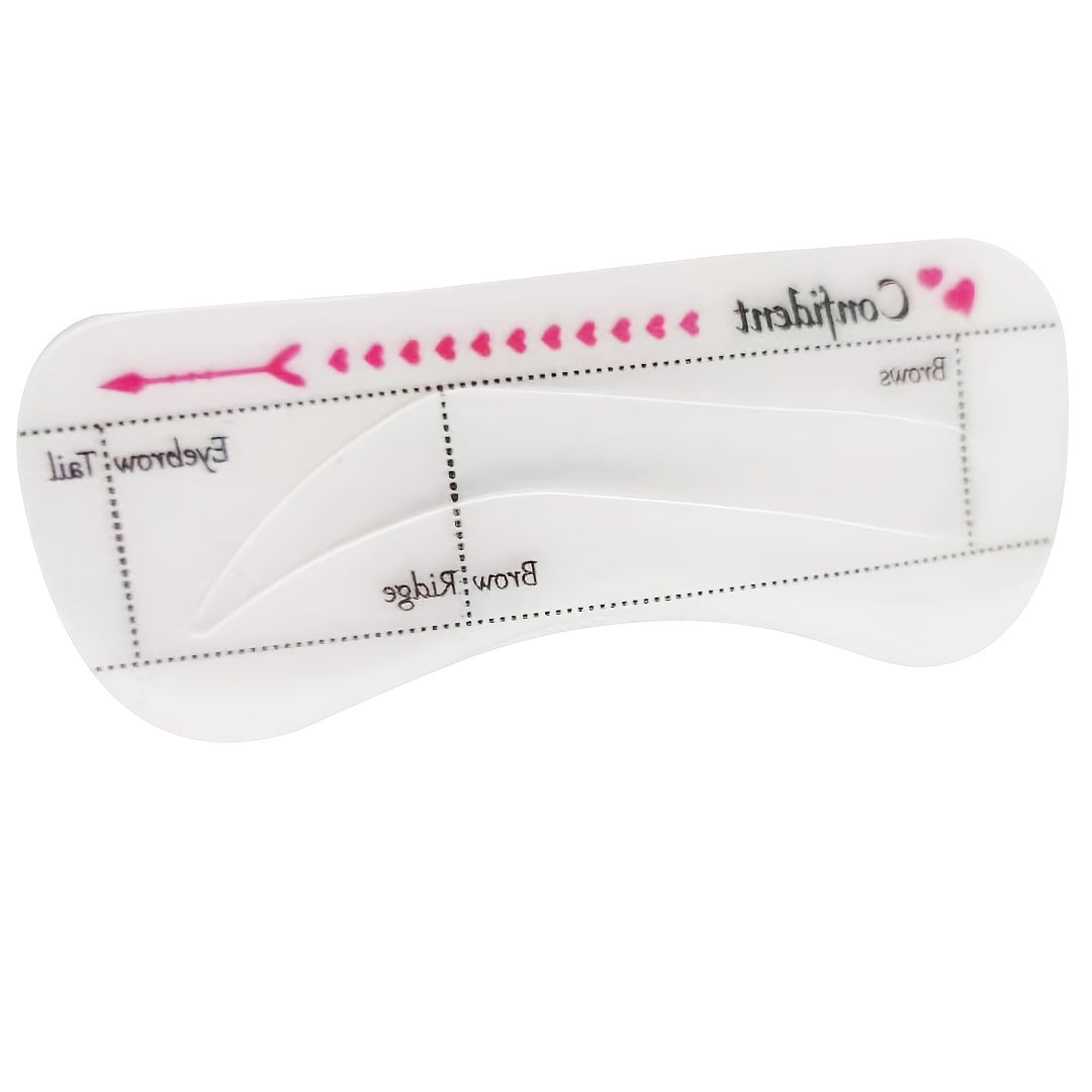 Quick-Ease Eyebrow Shaping Kit - Effortless One-Step Stamp, 10 Reusable Stencils for Flawless Brows, Brown & Chestnut Shades - Achieve Salon-Perfect Definition at Home