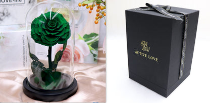 Glass Cover Tanabata Valentine's Day Immortal Rose Gift