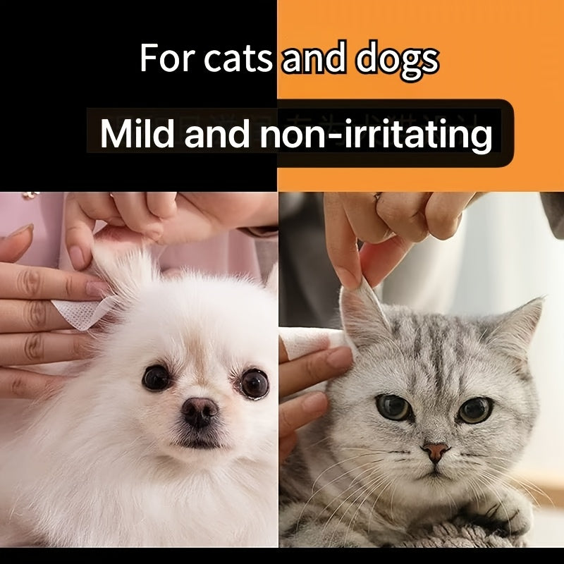 130pcs Pet Cleaning Wipes for Cats And Dogs, Designed to Remove Eye Stains, Earwax, And Tear Marks, Suitable for Both Cats And Dogs.