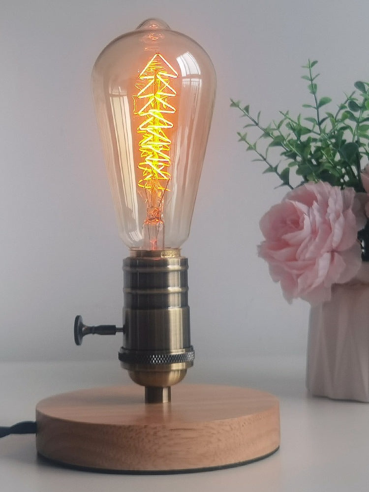 Vintage Edison Bulb Night Lamp - Japanese Aesthetic Warm Ambient Lighting