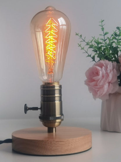 Vintage Edison Bulb Night Lamp - Japanese Aesthetic Warm Ambient Lighting