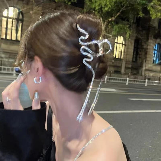 Women's High-end Hair Clip With Tassel On The Back Of The Head