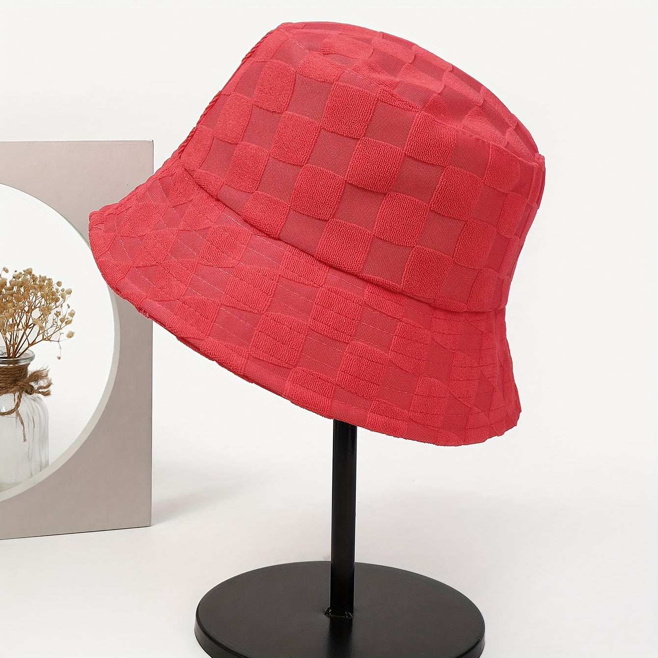 Premium Plaid Bucket Hat - Unisex Trendy Fisherman Cap | Breathable Cotton Casual Hat for Men & Women