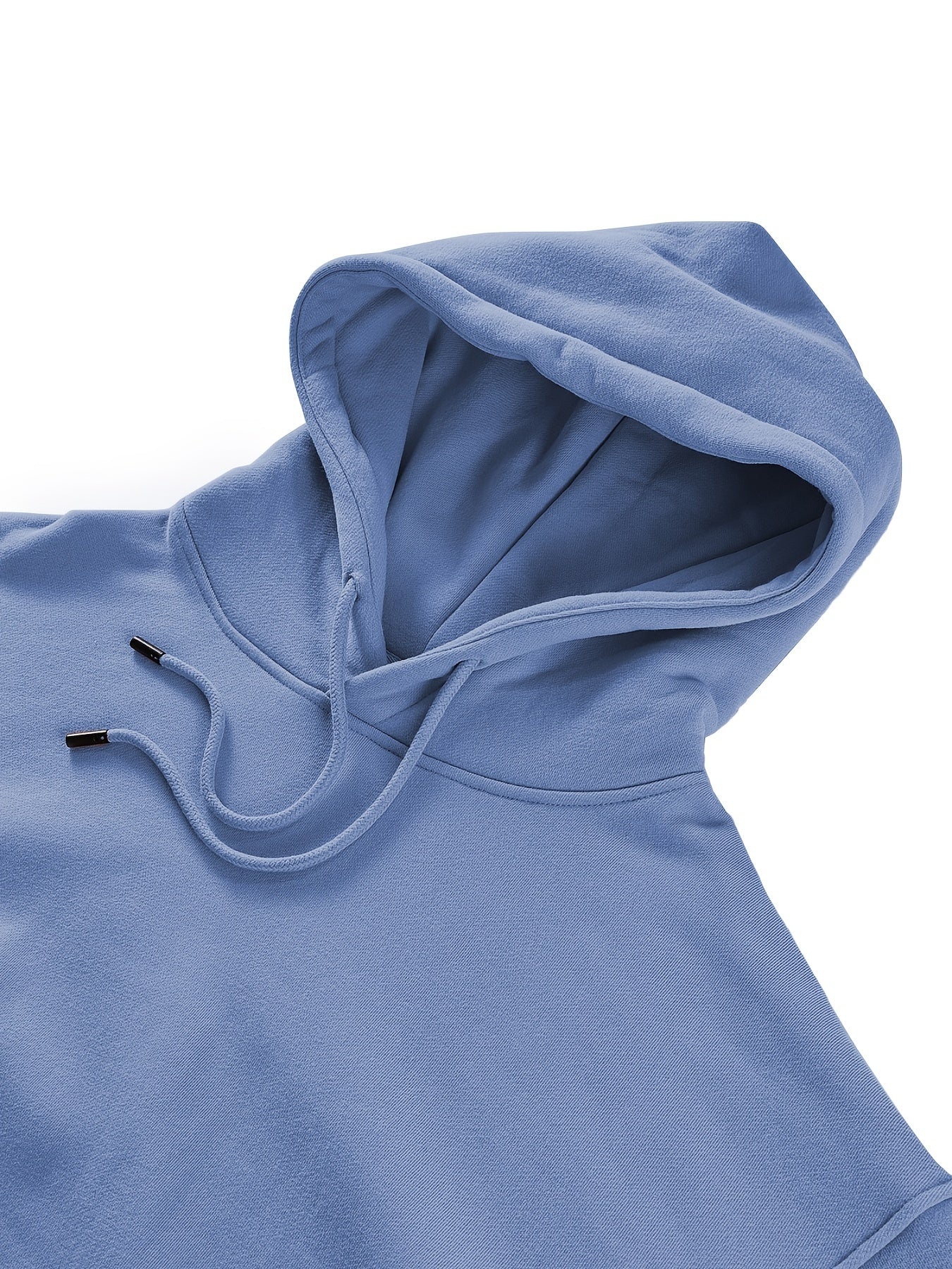 Herren-Kapuzenpullover in Himmelblau, lässiges Sweatshirt aus Polyester und Baumwolle, Oversized