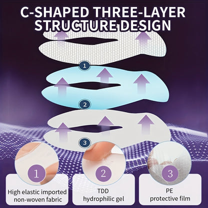 ILISYA C Zirkulierende Augenmaske – 5 Paar, feuchtigkeitsspendend und straffend, geeignet für verschiedene helle Hauttöne, mit Niacinamid und Hyaluronsäure, spendet Feuchtigkeit, pflegt die Augenpartie und macht sie geschmeidig und zart.