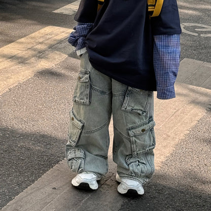 Spring New All-matching Work Clothes Children's Trousers