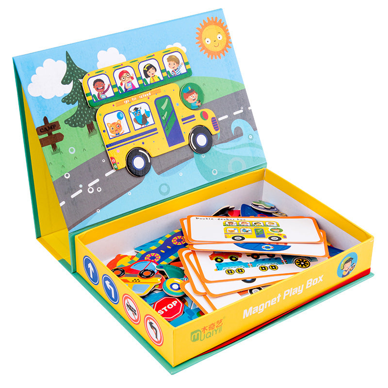 Children's educational toys 3-6 years old puzzle magnetic book