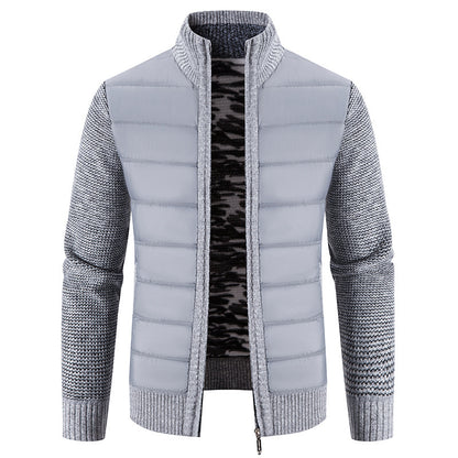 Men's Cardigan Sweater Stand Collar Sweater Coat