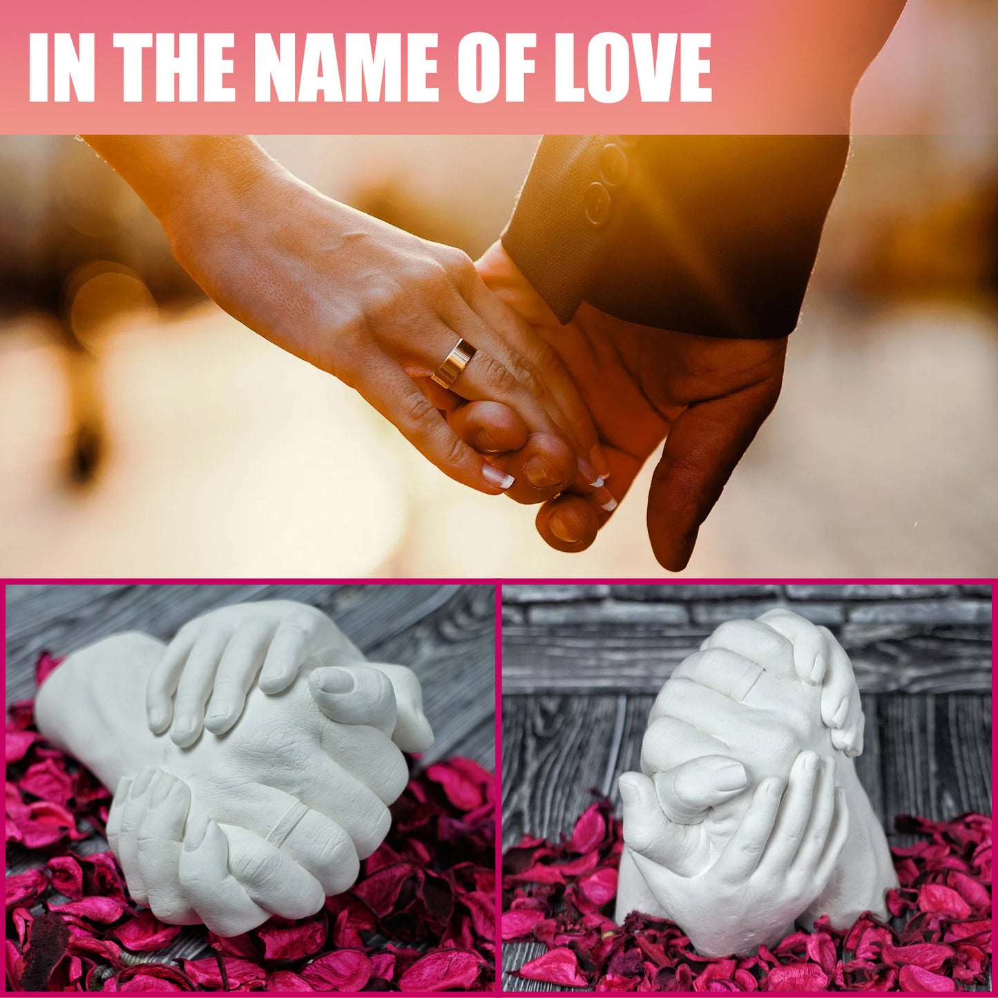 Couple Hand Mold Gypsum Powder Valentine's Day Gift