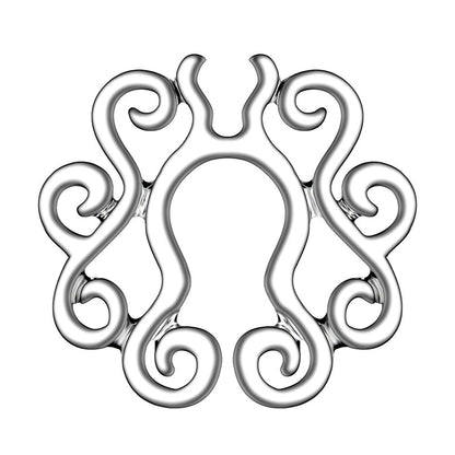 Stainless Steel Flower-shaped Fake Ring Breast Jewelry Punk Style Body Piercing