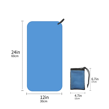 Quick Drying Absorbent 1pc Mutao Microfiber Towel - With Mesh Bag For Camping, Gym Yoga, Backpacking, Hiking