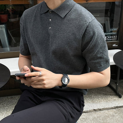 Summer Thin Men's Slim Casual Polo Shirt