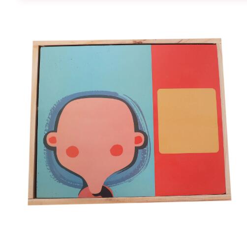 Montessori Magnetic Fun Puzzle Children's Wooden Puzzle Box Game Cartoon Educational Painting Toys For Children Gift Antistress