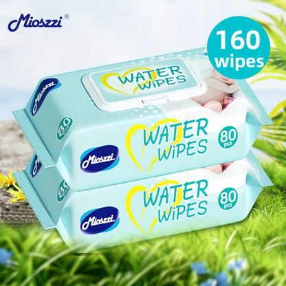 160-960 Count Baby Wet Wipes 99.9% EDI Pure Water No Fluorescent Agent Zero Additives For Sensitive Skin Newborn Can Use Aloe Vera Extrat Take Care Of Baby Skin Clean Baby Hand & Mouth Water Wipes Kids Cleansing Wipes Large P