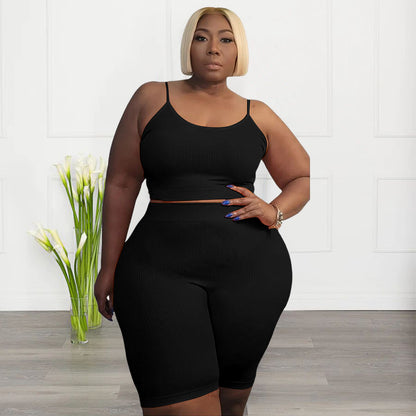 Women's Casual Top And Shorts Set