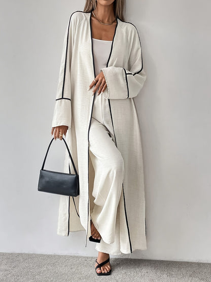 Fashionable Elegant Simple Women's Long-sleeve Cardigan Long Suit