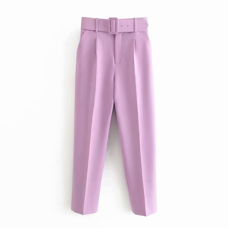 Summer New Style Simple And Fashionable Long Pants With Belt