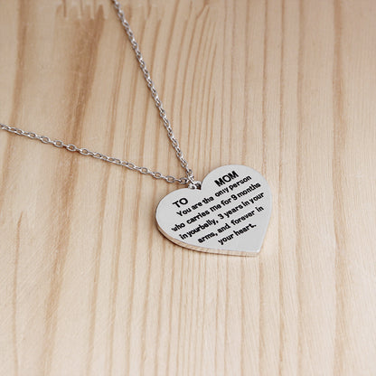 European and American lettering necklace warm Mother's Day gift