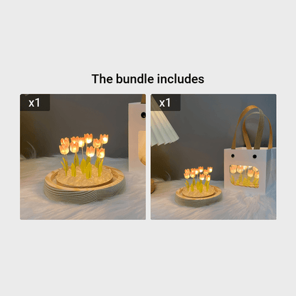 1pc Tulips Gifts For Women Flower Gifts For Her Gifts For Women Birthday Xmas Gift For Mom, Artificial Decor In Glass Dome With Led Light Night Light, Women Gifts For Her, Mom, Christmas Gift