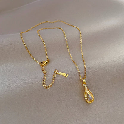 Rotating Water Drop Necklace For Women