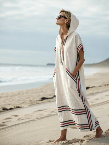 Women's Casual Sleeveless Split Dress With Two Pockets