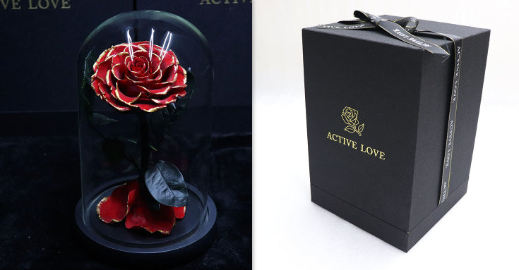 Glass Cover Tanabata Valentine's Day Immortal Rose Gift