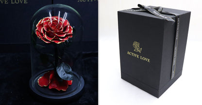 Glass Cover Tanabata Valentine's Day Immortal Rose Gift