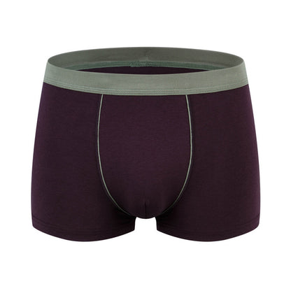 Men's cotton underwear plus size fat guy boxers breathable 3D seamless sexy youth cotton red boxers