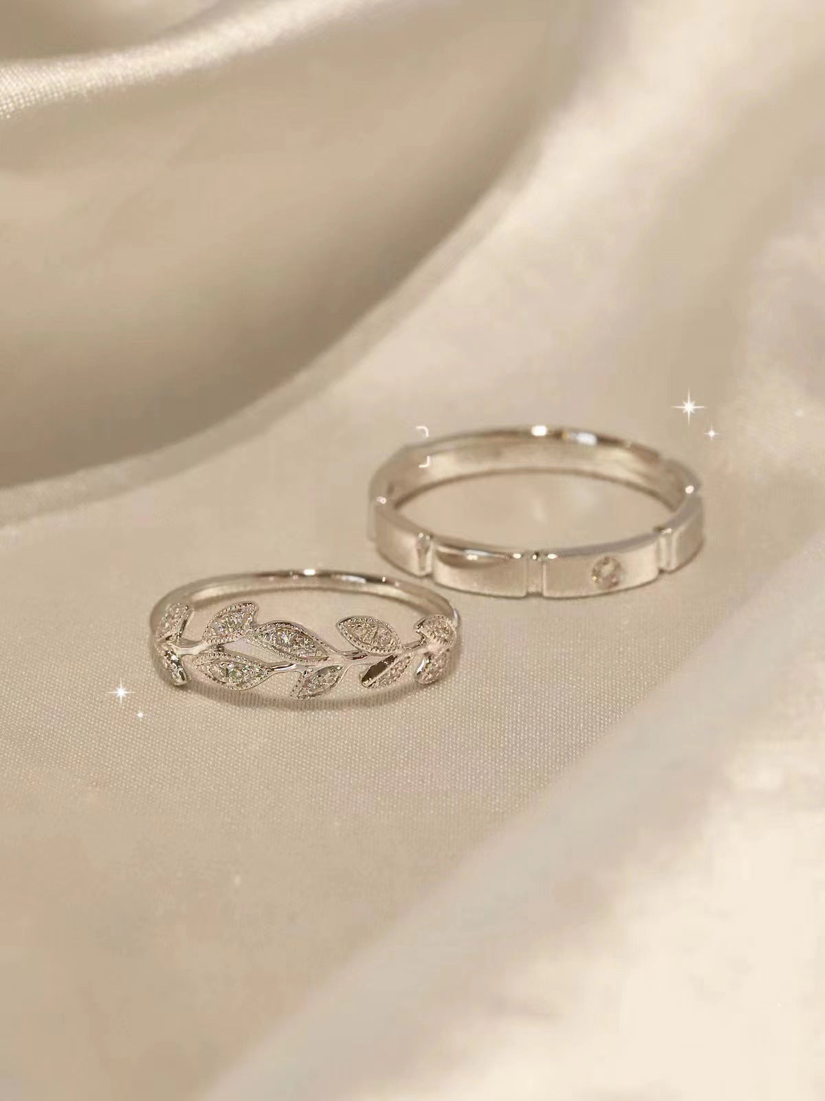 Couple Ring Sterling Silver Couple Rings Wedding Ring Valentine's Day Gift