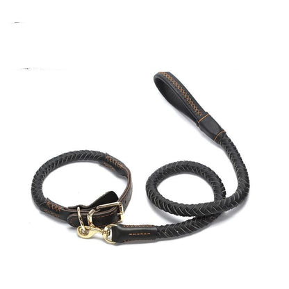 Cowhide Dog Collar Medium And Large Adjustable Collar To Prevent Traction