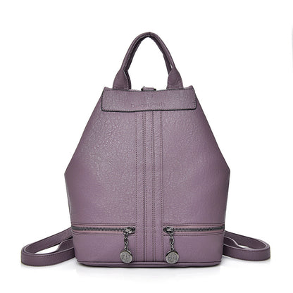 Women's All-Match Soft Leather Cowhide Backpack